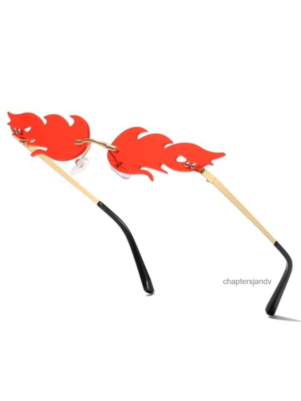 Flame Sunglasses UV Protection Square Goth Vampire Halloween Eyewear